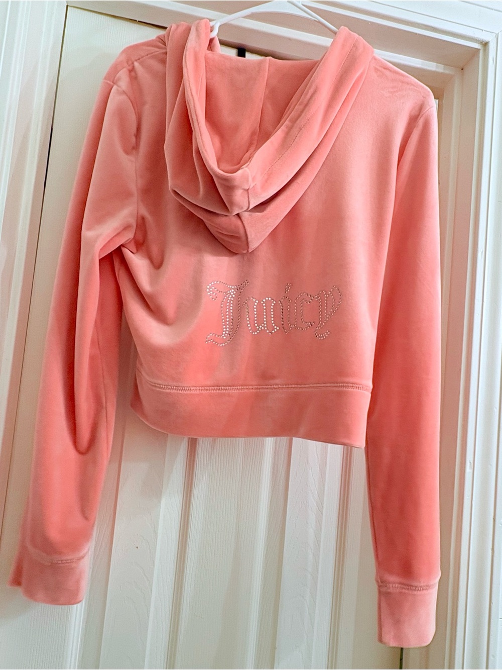 Juicy Couture Coral Pink Velour Zip Hoodie - Picture 2 of 4